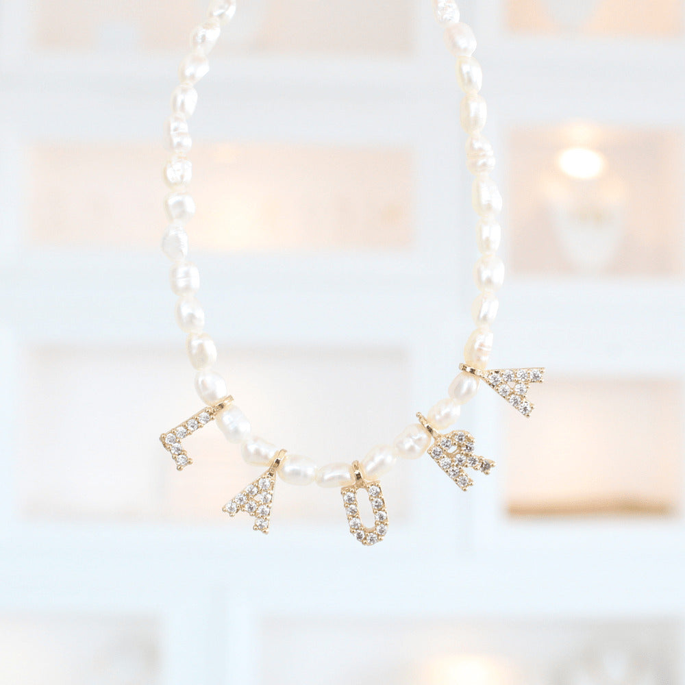 Pearls Name Bracelet
